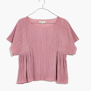 Madewell texture and thread micropleat top size SMALL